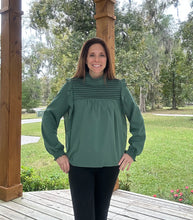 Load image into Gallery viewer, Green Ruffle Sleeve Top
