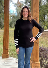 Load image into Gallery viewer, Black/white striped sweater
