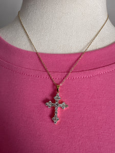 Adamson CZ Cross necklace