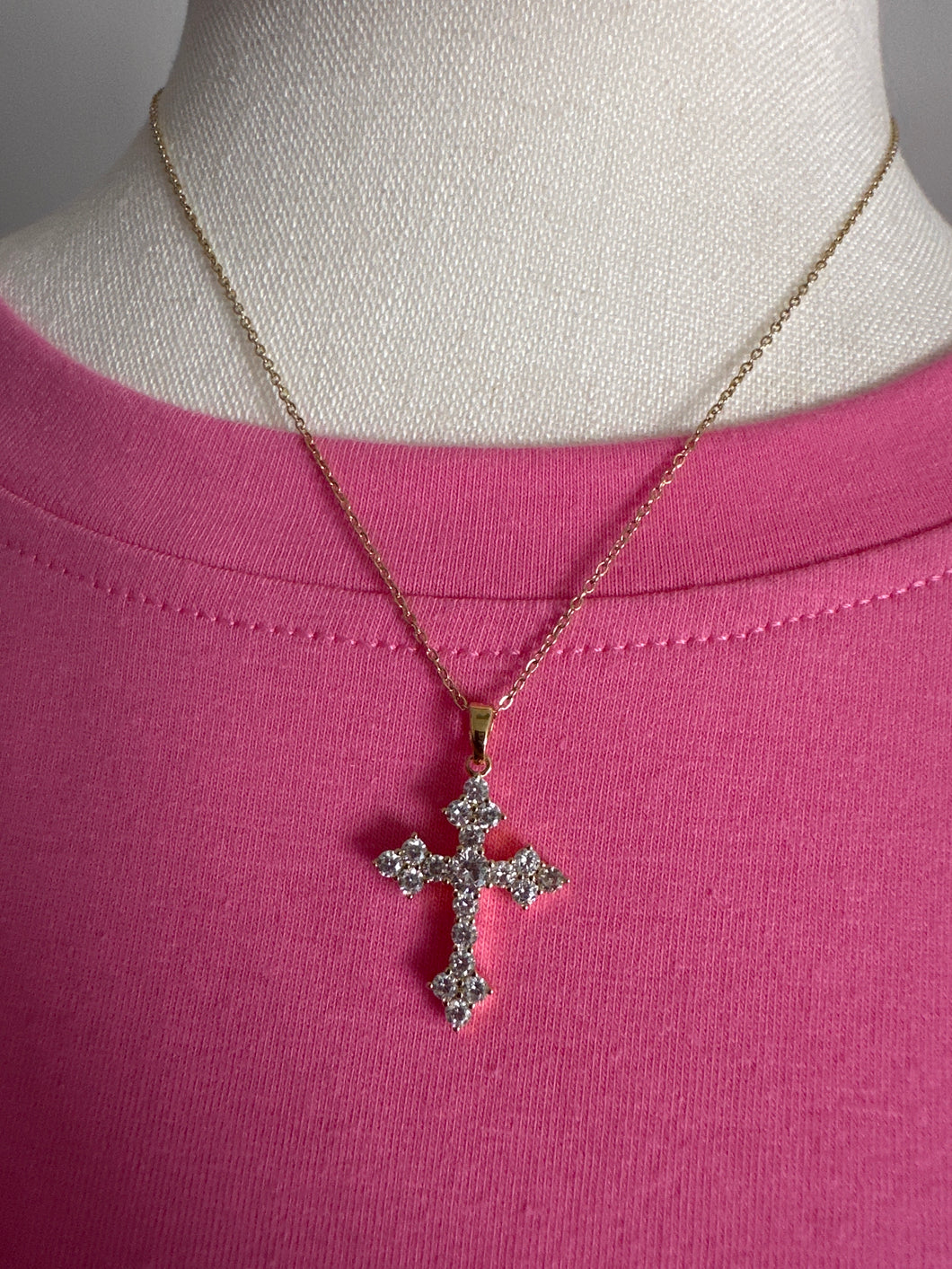 Adamson CZ Cross necklace