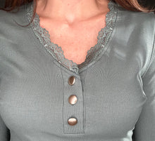 Load image into Gallery viewer, Intertwined Button V-Neck Top
