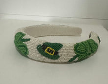 Load image into Gallery viewer, St. Patrick’s beaded headband
