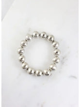 Load image into Gallery viewer, Buchanan Textured Ball Silver Bracelet
