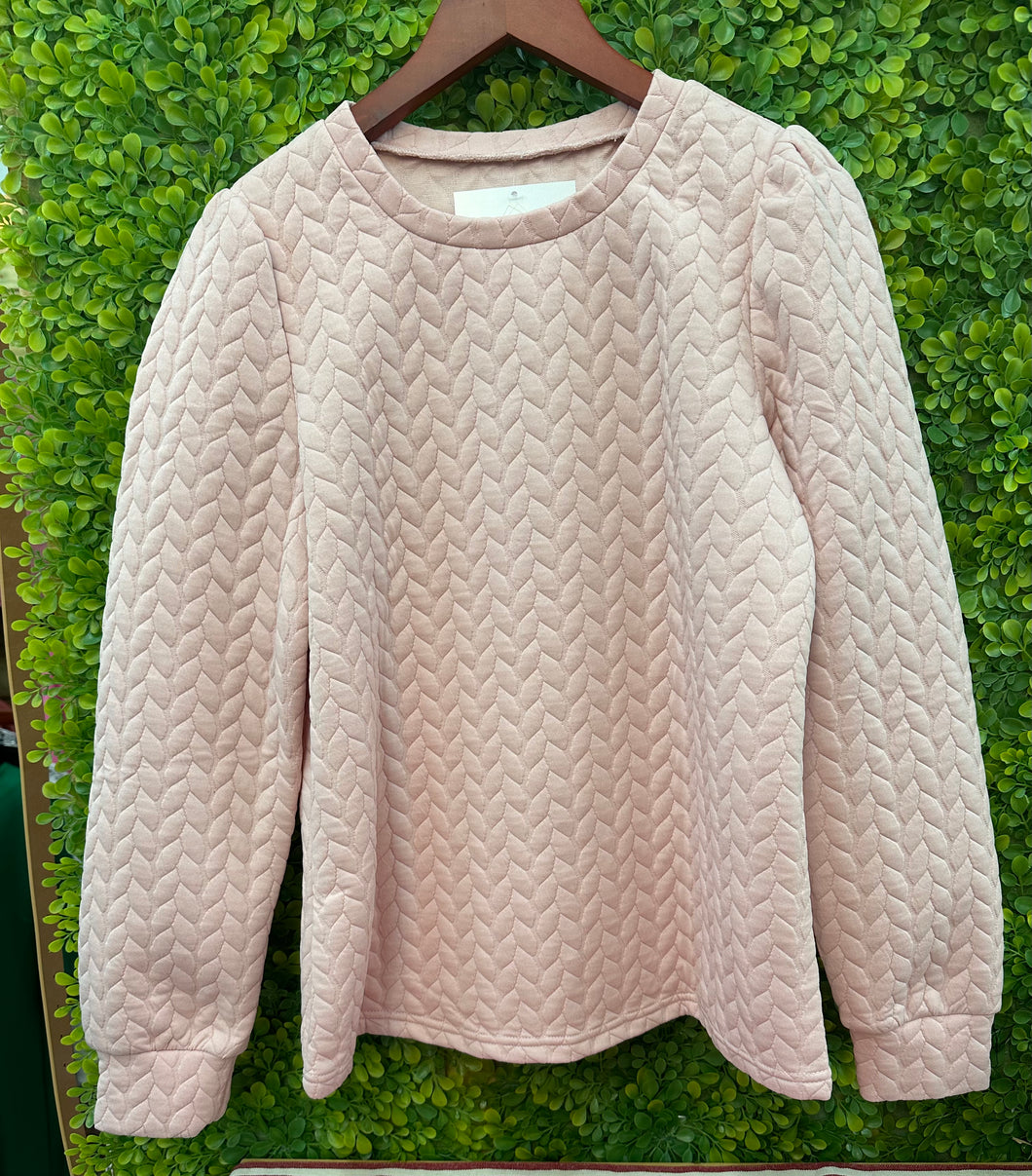 Cable Light Pink Top
