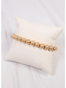 Beekman Textured Ball Bracelet Gold