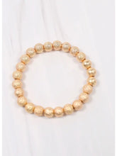 Load image into Gallery viewer, Beekman Textured Ball Bracelet Gold

